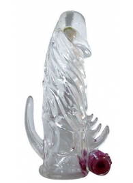 Закрытая прозрачная вибронасадка на пенис Crystal Sleeve Vibe - Erowoman-Eroman - в Нижнекамске купить с доставкой