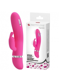 Розовый вибратор Ingram с электростимуляцией - 19,2 см. - Baile - купить с доставкой в Нижнекамске