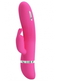 Розовый вибратор Ingram с электростимуляцией - 19,2 см. - Baile - купить с доставкой в Нижнекамске