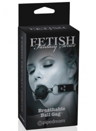 Черный кляп с дырочками Breathable Ball Gag - Pipedream - купить с доставкой в Нижнекамске