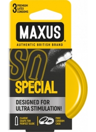 Презервативы с точками и рёбрами в железном кейсе MAXUS Special - 3 шт. - Maxus - купить с доставкой в Нижнекамске
