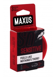 Ультратонкие презервативы в железном кейсе MAXUS Sensitive - 3 шт. - Maxus - купить с доставкой в Нижнекамске