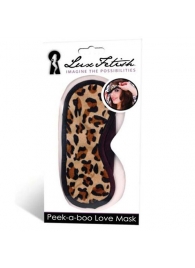 Леопардовая маска на глаза Peek-a-Boo - Lux Fetish - купить с доставкой в Нижнекамске