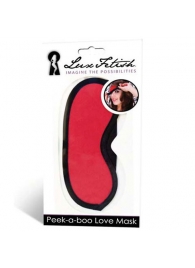 Красная маска на глаза Peek-a-Boo - Lux Fetish - купить с доставкой в Нижнекамске