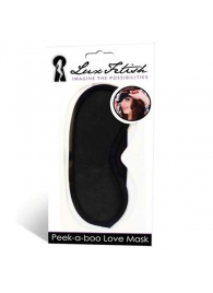 Черная маска на глаза Peek-a-Boo - Lux Fetish - купить с доставкой в Нижнекамске