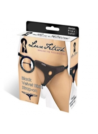 Черные плюшевые трусики для страпона - Lux Fetish - купить с доставкой в Нижнекамске
