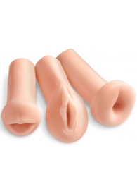 Комплект из 3 мастурбаторов All 3 Holes: вагина, анус, ротик - Pipedream - в Нижнекамске купить с доставкой