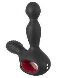 Черный вибромассажер простаты с нагревом и ротацией Prostate Plug - 14,5 см. - Orion - в Нижнекамске купить с доставкой