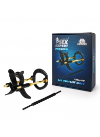 Черно-золотистый экстендер для пениса Sex Expert - Sex Expert - в Нижнекамске купить с доставкой