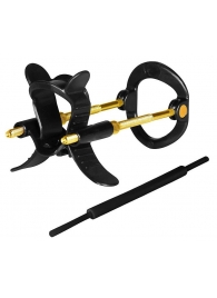 Черно-золотистый экстендер для пениса Sex Expert - Sex Expert - в Нижнекамске купить с доставкой