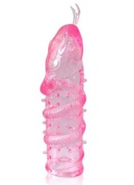 Закрытая рельефная насадка Crystal sleeve snakes в виде змеи с усиками - 14 см. - Erowoman-Eroman - в Нижнекамске купить с доставкой
