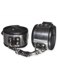 Эффектные серебристо-черные наручники с металлическим блеском - Sitabella - купить с доставкой в Нижнекамске