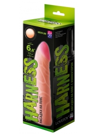Фаллическая насадка на трусики харнесс - 17,5 см. - LOVETOY (А-Полимер) - купить с доставкой в Нижнекамске