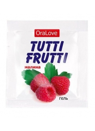 Пробник гель-смазки Tutti-frutti с малиновым вкусом - 4 гр. - Биоритм - купить с доставкой в Нижнекамске