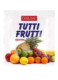 Пробник гель-смазки Tutti-frutti со вкусом тропических фруктов - 4 гр. - Биоритм - купить с доставкой в Нижнекамске