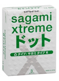 Презервативы Sagami Xtreme SUPER DOTS с точками - 3 шт. - Sagami - купить с доставкой в Нижнекамске
