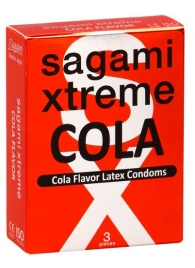 Ароматизированные презервативы Sagami Xtreme COLA - 3 шт. - Sagami - купить с доставкой в Нижнекамске
