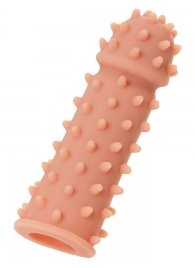 Телесная реалистичная насадка KOKOS Extreme Sleeve 03 с дополнительной стимуляцией - 12,7 см. - KOKOS - в Нижнекамске купить с доставкой