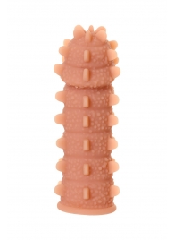 Телесная реалистичная насадка KOKOS Extreme Sleeve 04 с дополнительной стимуляцией - 12,7 см. - KOKOS - в Нижнекамске купить с доставкой