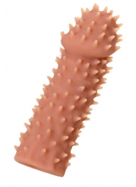 Телесная реалистичная насадка KOKOS Extreme Sleeve 07 с дополнительной стимуляцией - 12,7 см. - KOKOS - в Нижнекамске купить с доставкой