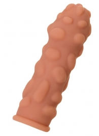 Телесная реалистичная насадка KOKOS Extreme Sleeve 11 с дополнительной стимуляцией - 12,7 см. - KOKOS - в Нижнекамске купить с доставкой