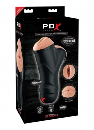 Мастурбатор в колбе с двумя тоннелями Double Penetration Vibrating Stroker - Pipedream - в Нижнекамске купить с доставкой