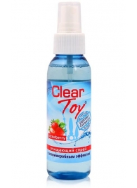 Очищающий спрей для игрушек CLEAR TOY Strawberry - 100 мл. - Биоритм - купить с доставкой в Нижнекамске
