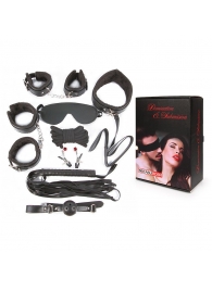 Большой игровой набор БДСМ: наручники, оковы, маска, кляп, плеть, ошейник с поводком, верёвка, зажимы для сосков - Notabu - купить с доставкой в Нижнекамске