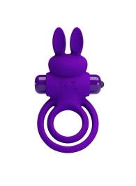 Фиолетовое эрекционное кольцо с вибростимуляцией клитора Vibrant Penis Ring III - Baile - в Нижнекамске купить с доставкой