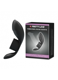 Черное кольцо на пенис с вибрацией Vibration Penis Sleeve - Baile - в Нижнекамске купить с доставкой
