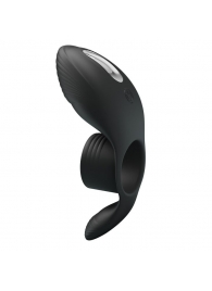 Черное кольцо на пенис с вибрацией Vibration Penis Sleeve - Baile - в Нижнекамске купить с доставкой