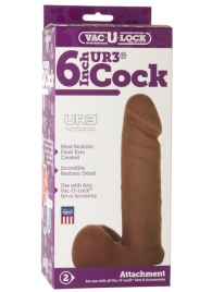 Насадка-мулат для трусиков Vac-U-Lock 6  ULTRASKYN Cock - 17,3 см. - Doc Johnson - купить с доставкой в Нижнекамске