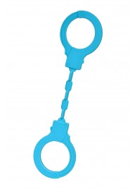 Голубые силиконовые наручники A-Toys без ключа - A-toys - купить с доставкой в Нижнекамске