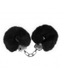 Черные меховые наручники Love с ключиками - Baile - купить с доставкой в Нижнекамске
