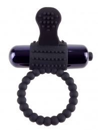 Черное эрекционное виброкольцо Vibrating Silicone Super Ring - Pipedream - в Нижнекамске купить с доставкой