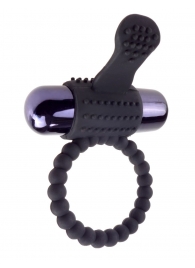 Черное эрекционное виброкольцо Vibrating Silicone Super Ring - Pipedream - в Нижнекамске купить с доставкой