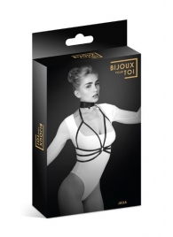 Черная упряжь на грудь Julia - Bijoux Pour Toi - купить с доставкой в Нижнекамске