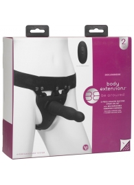 Черный полый вибрострапон Body Extensions BE Aroused - 17,78 см. - Doc Johnson - купить с доставкой в Нижнекамске