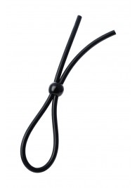 Черное лассо на пенис с одной бусиной - A-toys - в Нижнекамске купить с доставкой