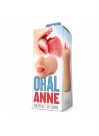 Телесный мастурбатор-ротик с язычком Oral Anne - Blush Novelties - в Нижнекамске купить с доставкой
