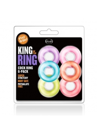 Набор из 6 эрекционных колец King of the Ring - Blush Novelties - в Нижнекамске купить с доставкой
