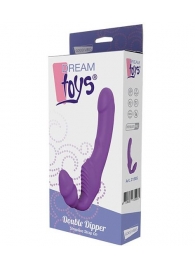 Фиолетовый безремневой вибрострапон DOUBLE DIPPER - Dream Toys - купить с доставкой в Нижнекамске