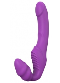 Фиолетовый безремневой вибрострапон DOUBLE DIPPER - Dream Toys - купить с доставкой в Нижнекамске