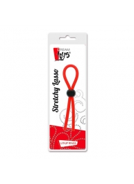Красное эрекционное лассо с одной бусинкой-утяжкой STRETCHY THICK LASSO - Dream Toys - в Нижнекамске купить с доставкой