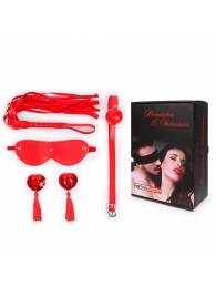 Пикантный набор БДСМ из 4 предметов в красном цвете - Notabu - купить с доставкой в Нижнекамске