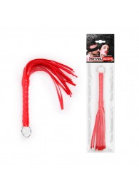 Красная плеть с рукоятью в оплетке - 28 см. - Notabu - купить с доставкой в Нижнекамске
