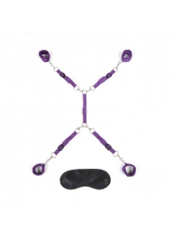 Фиолетовый набор фиксаций на кровати Classic Bedspreader - Lux Fetish - купить с доставкой в Нижнекамске