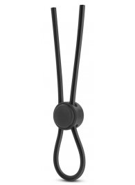 Черное силиконовое лассо на пенис SILICONE LOOP COCK RING - Blush Novelties - в Нижнекамске купить с доставкой