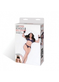 Чёрные манжеты для фиксации на кровати Bondage Bed Strap - Lux Fetish - купить с доставкой в Нижнекамске