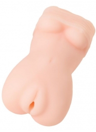Телесный мастурбатор в виде женской фигурки - Toyfa Basic - в Нижнекамске купить с доставкой